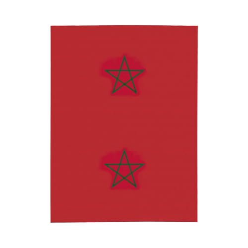Couverture drapeau du Maroc en flanelle super douce pour lit et canapé