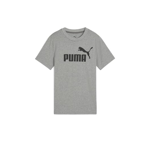 PUMA Kids Boys Essentials No. 1 Logo Crew Neck Short Sleeve Casual Tops Casual - Grey
