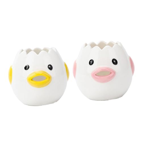 Amosfun Recipiente Separador de Cerámica con Forma de Pollito Elegante para Separar en La Cocina