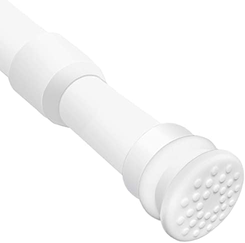 SIQUK 6-Pack Tension Rods - Adjustable Spring Curtain Rods 15.7 To 28 Inches, White, For DIY Projects, Closets, Showers