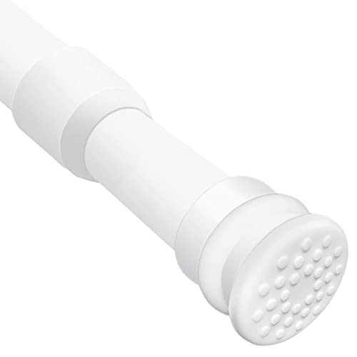 QILERR Small Tension Curtain Rods 16 to 28 Inches, Heavy Duty Short Shower Curtain Rod Adjustable Extension Spring Tension Rods for Windows, Closet, Kitchen, Bathroom, Wardrobe, White