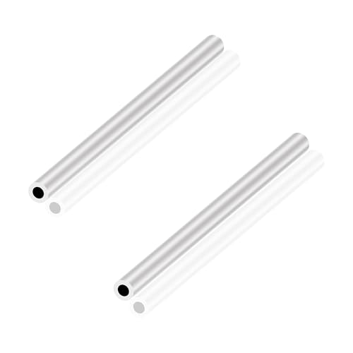 6063 Aluminium Rundrohr 10mm x 6mm 2,0 mm Wandstärke 150 mm Länge, LAVMHAB Runde Aluminium rohre Aluminium-Schläuche Gerade Rohre (2 Stück)