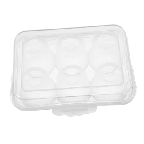 Tofficu Porta Uova Reutilizzabile Trasparente con Sicuro Scatola Antisfondamento per Uova di e Conservazione in Frigorifero Impilabile e Protettivo