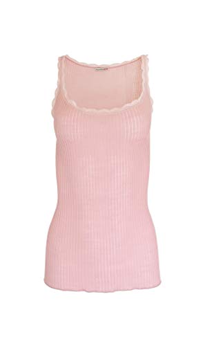 EGI ® Exclusive Collections Women's Merino Wool Blend Lace-Trimmed Camisole. Proudly Made in Italy. (L/XL, Rosa Antique (Pink Antique))