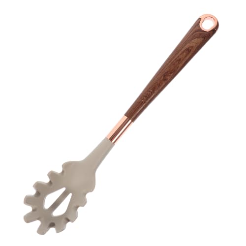 Silicone Noodles Filters Colander Fettuccine Pasta Noodle Spoon Pasta Server Kitchen Spaghetti Fork Spaghetti Tongs Pasta Serving Spoons Pasta Spoon Server Khaki BRIGHTFUFU