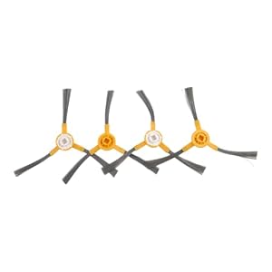 Ersatz-Seitenbürste, kompatibel mit Tesvor S8 Pro, Bobsweep Dustin, Redroad R10, Mamibot EXVAC, Air für X-Serie, Nylon-Kunststoff-Eckbürsten für Saugroboter, 4 Stück