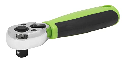 Sealey Siegen Ratchet Wrench 3/8" Sq Drive Stubby - Flip Reverse - S01259, Chrome - Image 2
