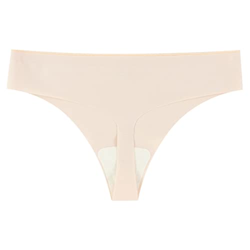 FRINZA Bragas Braguitas Tangas Mujeres Ropa Interior Sexy Sports Brass sin Costuras lencería Femenina t-Back g-String Gran tamaño XXL Seda de Seda de Hielo de bajo Altura(Style 2 Skin,Medium)