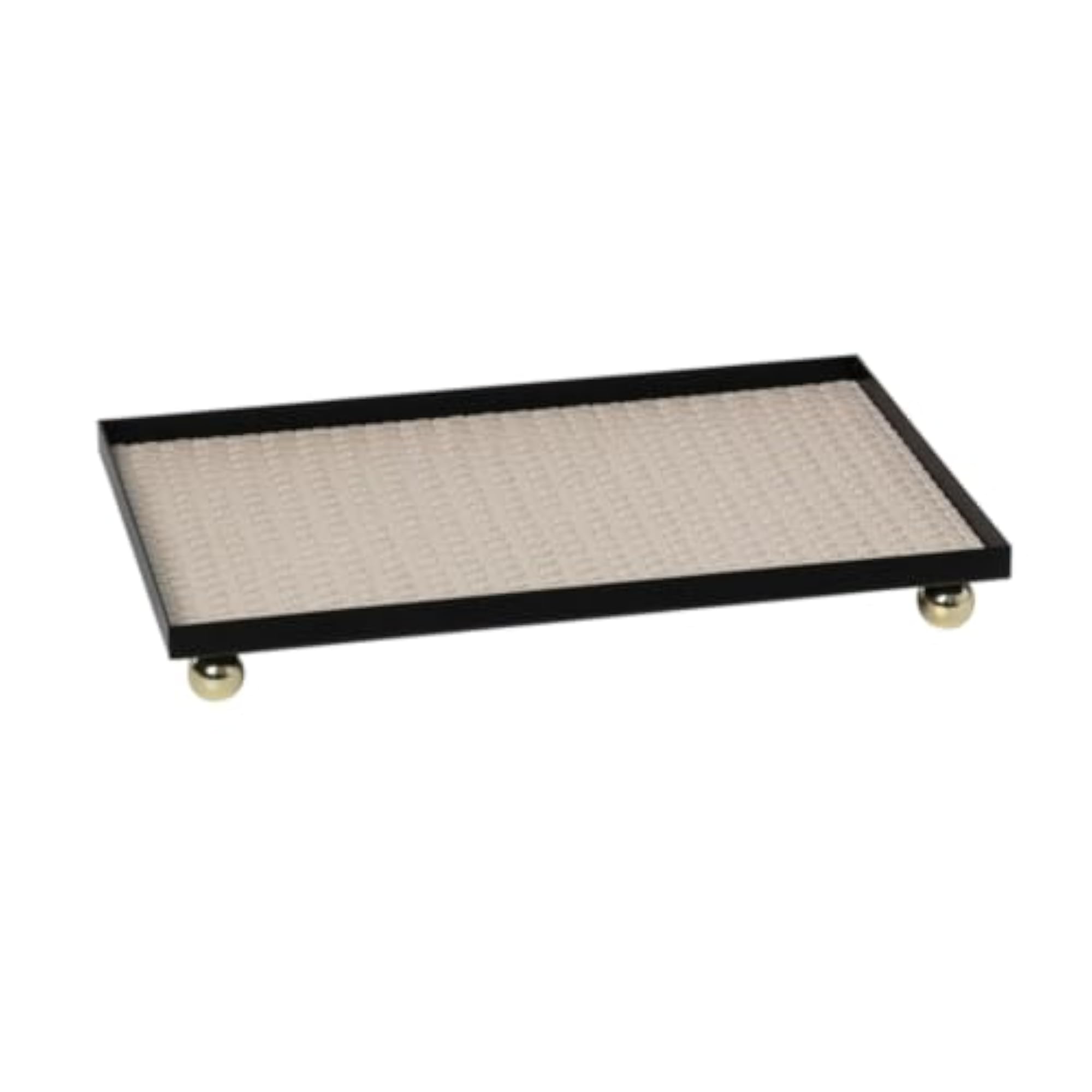 Rectangular Faux Leather Tray, Slim-Frame Decorative Tray