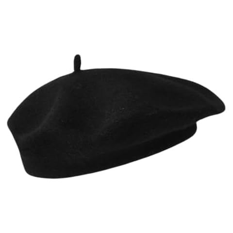 Béret HIOQFR Femme Laine Noir Cover
