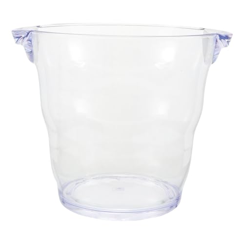 HOODANCOS Cubitera Transparente para Bar con Asa Estable Enfriador de Hielo y Vino Capacidad para Fiestas y Restaurantes
