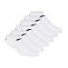 Puma Women's Non Terry No Show Low Cut Athletic Sport Sock 6-Pack,White w/Black,9-11