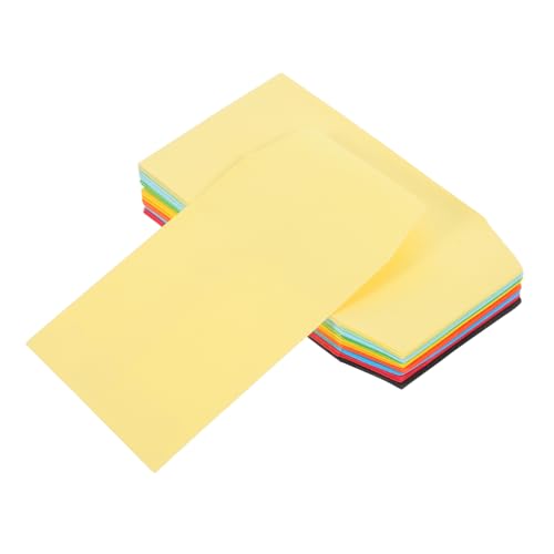 HOODANCOS 50個 彩色小信封 小型カード収納用パッキング封筒 ペーパー製 水糊設計で密封可能 書き込み自由で感謝状やメモに