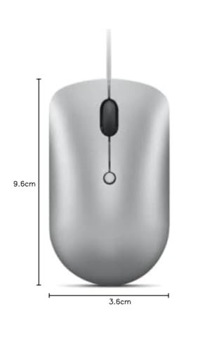Image of Lenovo 540 USB-C Compact Wired Mouse (Cloud Grey), GY51D20877