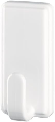 tesa Powerstrips Hooks Large CLASSIC - Removable Self-Adhesive Wall Hook for Glass, Tiles, Wood, Plastic and Other Surfaces - White - Holds Up to 2 kg
