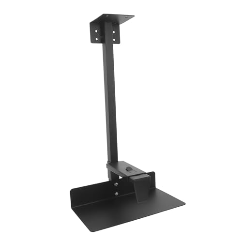 Soporte para CPU de escritorio y soporte para torre de computadora, ajustable 5.1"-8.5" de ancho y 3.9"-18.5" de altura, soporte para CPU con montaje de tornillo para oficina y estación de trabajo en casa, acero negro