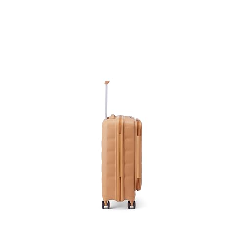 Image of American Tourister Bitbloc | Cabin Trolley Bag (55.5 cm) | 34 Ltrs | 360 8 Wheel Spinner | Hard Case | Recessed TSA Lock | 3 Years Global Warranty | Summer Sand