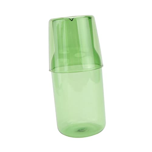 Set Unomor Green Cup con vaso y botella de vidrio