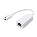 Cable Matters USB to Ethernet Adapter Supporting 10/100 Mbps Ethernet Network in White