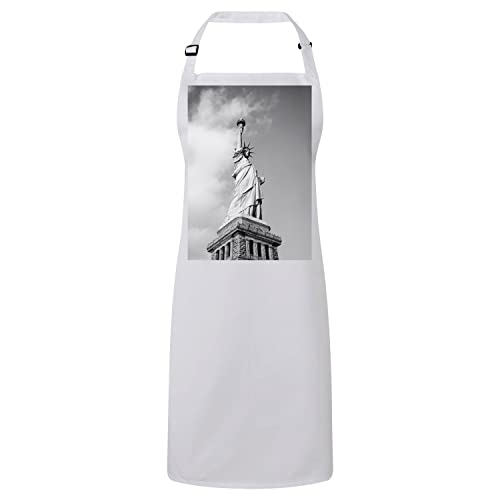 Tablier cuisine premium blanc Statue de la Liberté anti tache New York