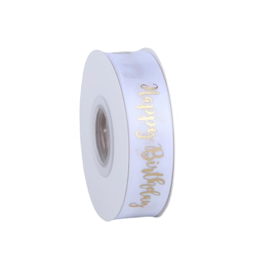 Meseey Satin Ribbons for Wedding Decoration - Party Supplies, DIY Gift Wrapping, Craft Bow Making, Bouquet, Cake Toppers (White)