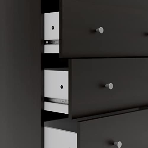 Tvilum 5, Bedroom Furniture, Silver Handles, Modern And Elegant Design Drawer Chest, Brown #TOP5