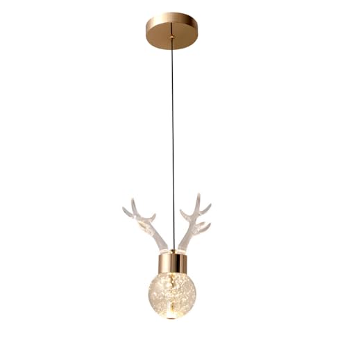 Lustre de chevet LED 20 cm en cristal style nordique chic pour chambre et bar
