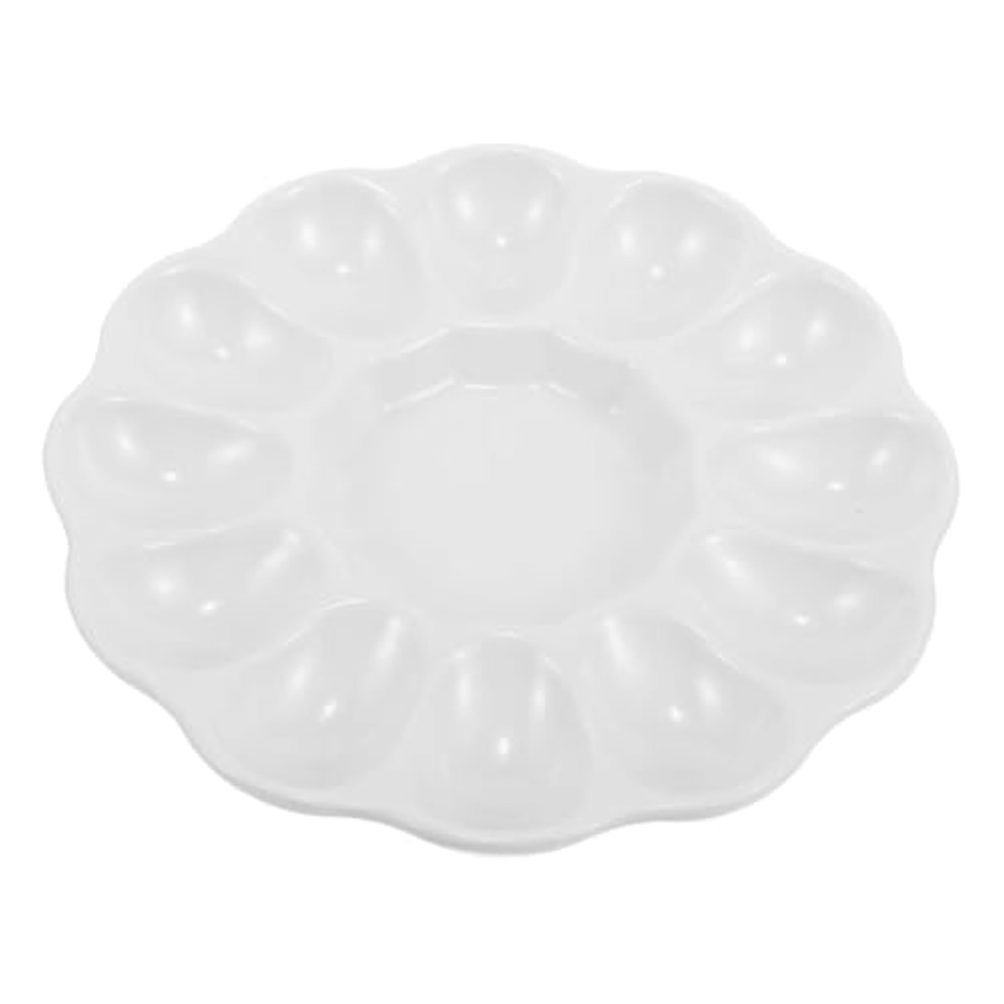 Ceramic Deviled Egg Platter, Easter Egg Holder & Serving Tray