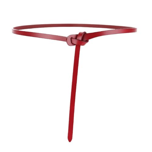 Women's Slim Waistband Cowhide Decoration Versatile Suit With Dress Waistband Tied Belt For Women