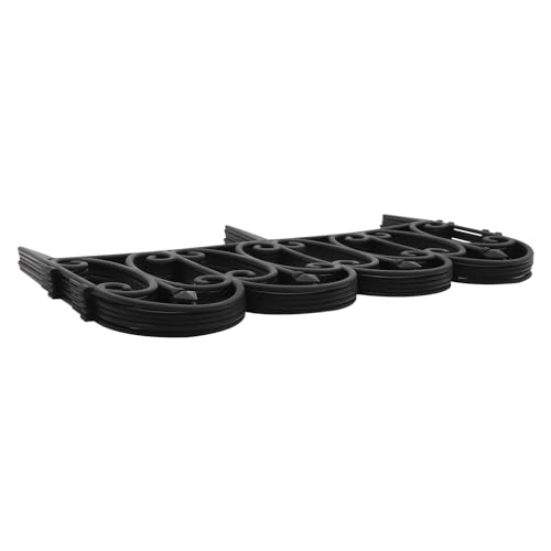 5er Set Gartenzaun Dekorativer Eleganter Zaun aus Wetterfestem Kunststoff, Zierzaun zum Stecken 23cm hoch, Schöner Dekozaun, Gesamtlänge 2,9m