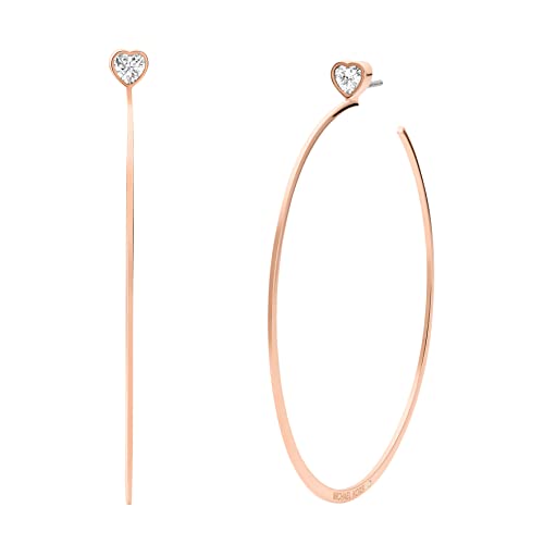 Michael Kors Fashion Rose Gold-Tone Stainless Steel Hoop Earring (Model: Mkj7902791) #TOP4