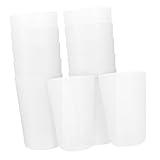 TOBBOMEY 12 Piezas Vasos para Cepillos de Dientes Transparentes Reutilizables Copas de Enjuague Bucal Multifunción para Baño Resistentes y Elegantes para Uso Diario Hogar