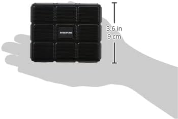 Hand holding BOROFONE BR16 speaker, showing its compact size and dimensions