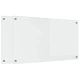 vidaXL Schienale da Cucina 2 PCS Trasparente 90 x 50 cm, Design da Cucina alla Moda: Schienale in Vetro, Parete Resistente al Calore, estetica Moderna per la ristrutturazione