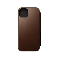 Nomad Ecco Leather Folio Case for iPhone 15 Plus, Brown