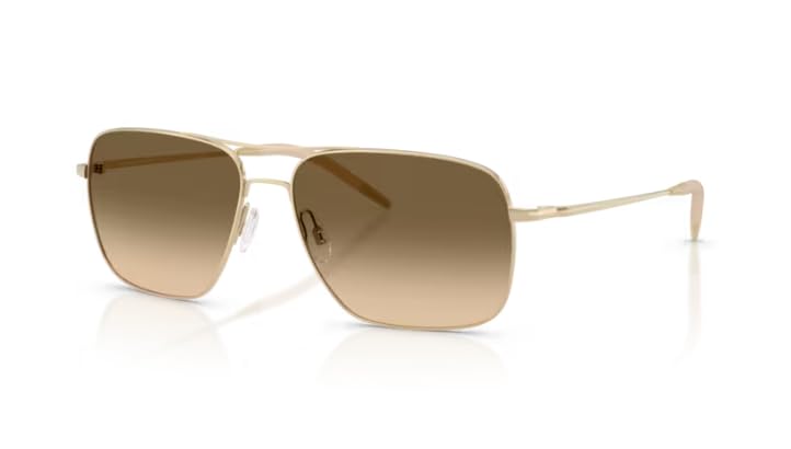 Lunettes de soleil Oliver Peoples Clifton en métal olive doré : l'élégance vintage