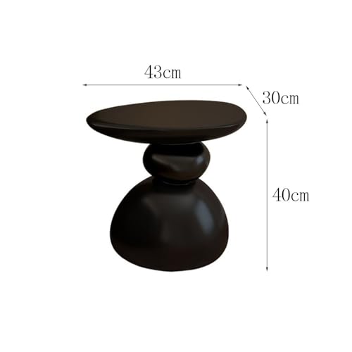 Table basse noire et table d'appoint de canapé minimaliste pour salon d'angle - 4