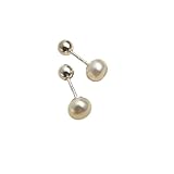 New 2026 Real 925 Sterling Silver Bread-Type Natural Freashwater Pearl Screw Back Stud Earrings For Women Hers Piercing Jewelry Fashion Accessories Creative Gift