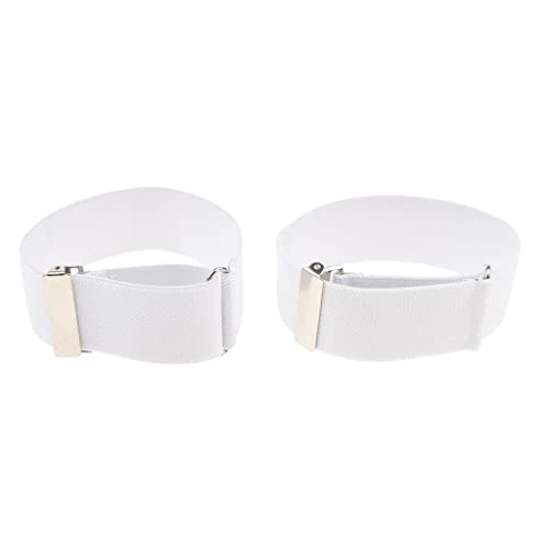 Banda mangas de camisa para hombre sujetamangas elástico regulable de poliéster ligero pack de 2