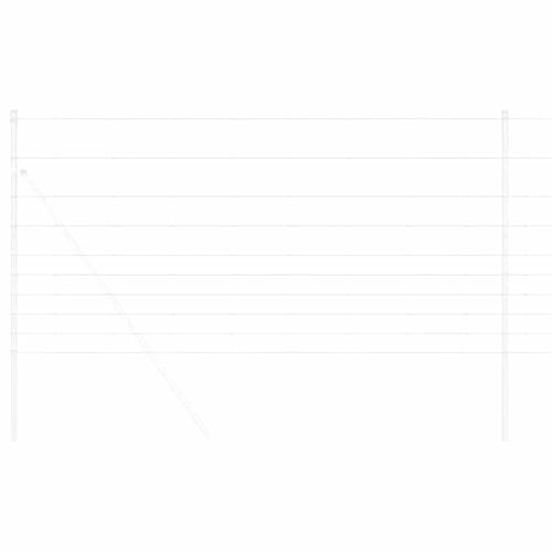 Image of vidaXL Field Fence Silver, Garden and Terrace, Modern Steel Fencing for Outdoor Security, Durable Property Boundary, Rectangular Landscape Enhancement