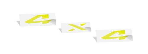 Image of Reflective Concepts 4x4 Emblem Overlay Decal Sticker -Fits: 2019-2026 Ram, NOT for Classic - (Color: Reflective Lemon Yellow)