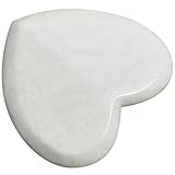 Beatifufu Jade Scraping Massage Tool Heart-shaped Natural Gua Board for Facial Massage Portable and Lightweight Safe for All Skin Types for Home