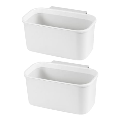 Bote de basura colgante rectangular blanco 2 pcs