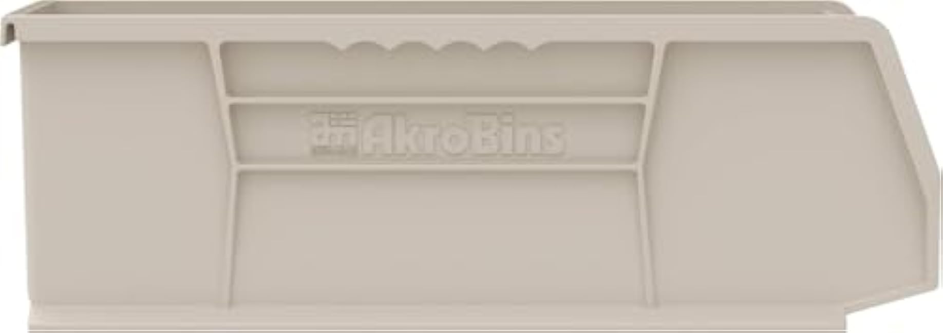 Akro-Mils 30234 AkroBins Plastic Storage Bins, Space-Saving Stackable Bins for Garage, Pantry, Craft Organization, 15 x 5 x 5, Clear, 12-Pack