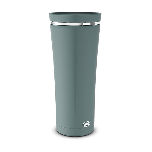 alfi BALANCE TEA MUG 500ml, sea pine, Thermobecher aus Edelstahl, Isolierbecher für Kaffee to go oder Tee, hält 9 Stunden warm, absolut dicht, integrierter Teebeutel-Aufhänger, BPA-frei