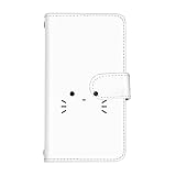 スマ通 アイフォン14Plus 対応 ケース スマホケース 手帳型 カード収納 スタンド ストラップ穴 携帯 カバー ネコ 猫 ハロウィン おしゃれ アイフォン フォーティーン プラス用 14 Plus (1-ホワイト) q0002-a0190