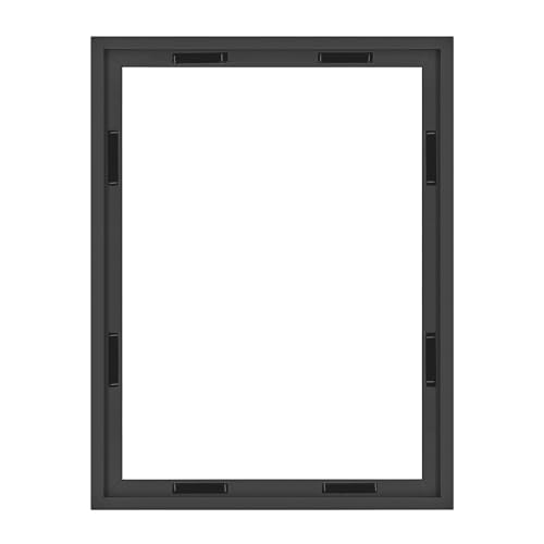Image of MCS Canvas Float Frames 18x24 Frame, Black Frame for Finished Canvases, Vertical & Horizontal Wall Hanging Large Frame with Adhesive for Canvas Paintings (1-Pack)