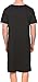 ASHER FASHION Mens Nightgown Henley Night Shirt for Sleeping Short Sleeve Nightgown Big and Tall，Short Sleeve Loose Sleepwear Black