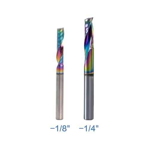 Image of NZ 1 /8 inch 1-Flute End Mill DLC-Coated Carbide - for Aluminum, Copper, Titanium (HRC45), 10pcs