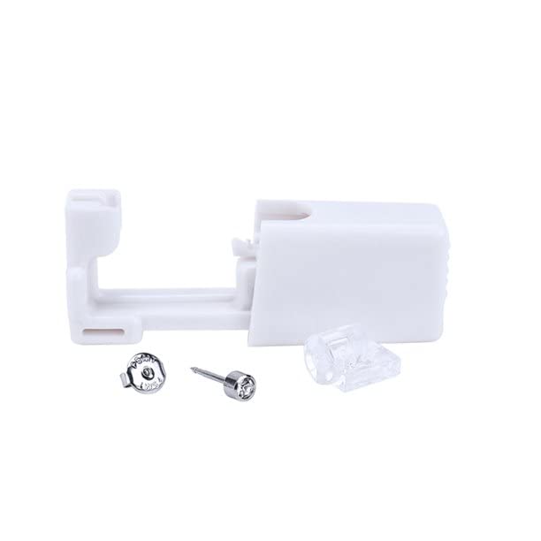 AMERTEER 2Pcs Portable Ear Kit Disposable Ear Stud Kit Sterile No Pain Nose Kit Set, White